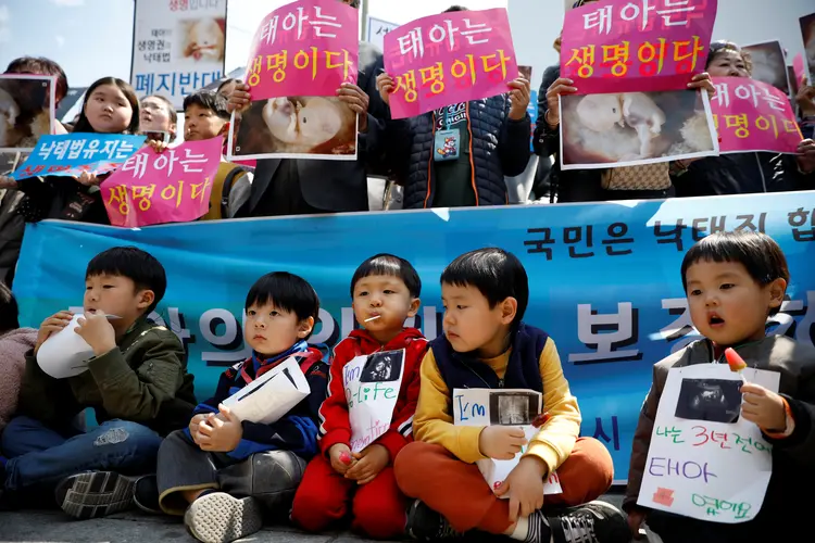 Coreia do Sul: esta é primeira vez que o Tribunal se pronuncia sobre aborto em sete anos (Kim Hong-Ji/Reuters)