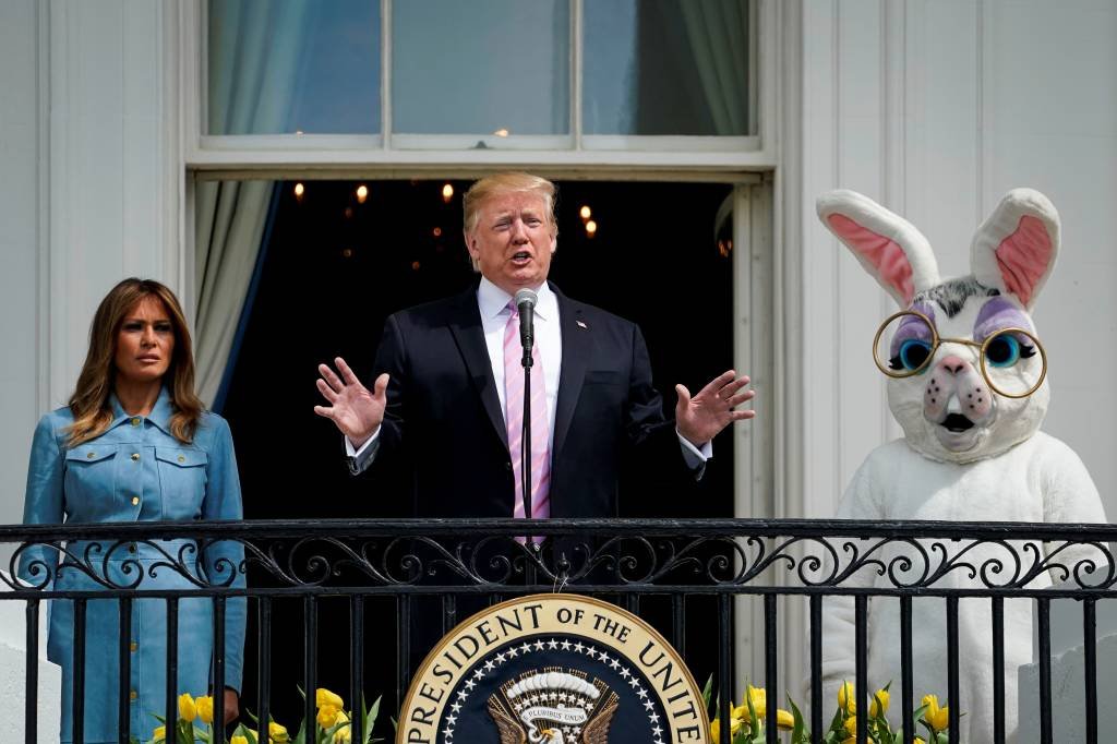 Trump recebe 30 mil convidados na Casa Branca para buscar ovos de Páscoa