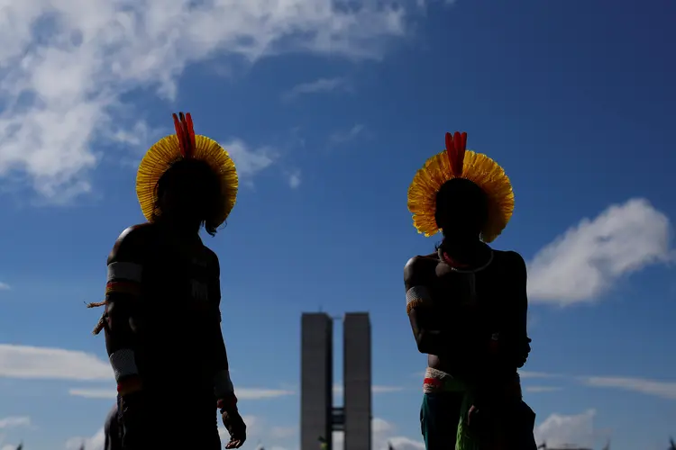 Indígenas: o encontro com Raoni "permitirá trocas sobre a situação das comunidades originárias no Brasil" (Adriano Machado/Reuters)