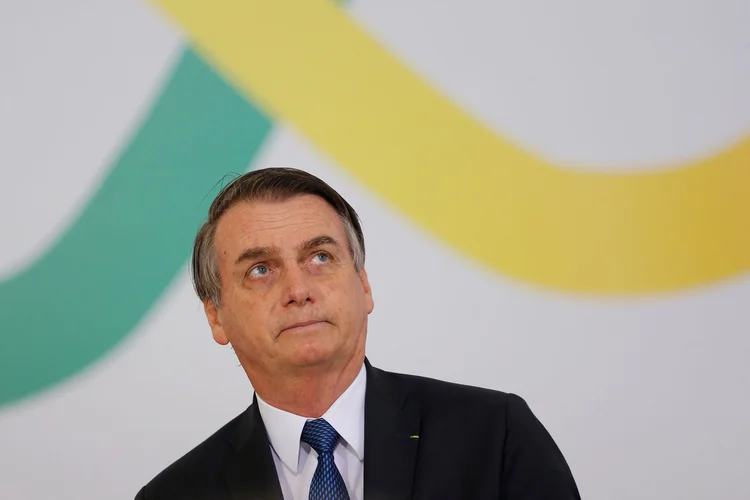 Cerimônia em comemoração aos 100 dias do governo Bolsonaro (Adriano Machado/Reuters)