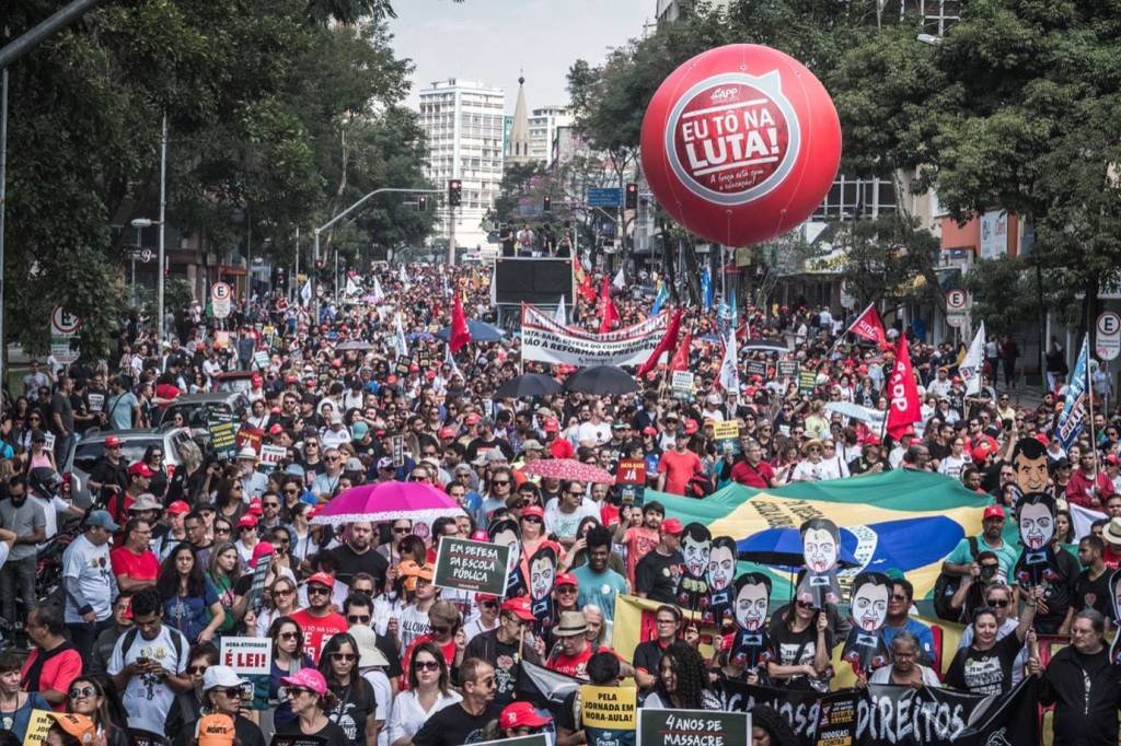 CUT no Paraná: protestos acontecem por todo o país (Gibran Mendes / CUT Paraná/Divulgação)