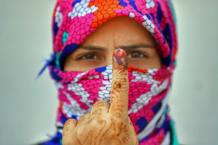 Índia tem a maior eleição do mundo: 900 milhões de pessoas estão aptas a votar no pleito em 2019 (NurPhoto/Getty Images)