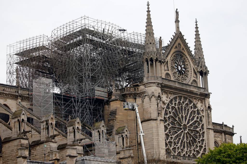 Notre-Dame: Calor recorde que atinge a França ameaça estrutura da catedral (Chesnot/Getty Images)