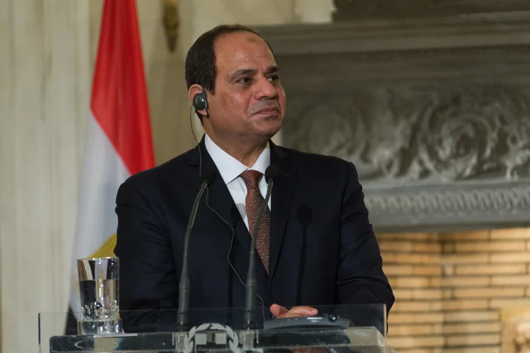 Al-Sissi foi reeleito em 2018 para um mandato de quatro anos (Michaud Gael/NurPhoto/Getty Images)