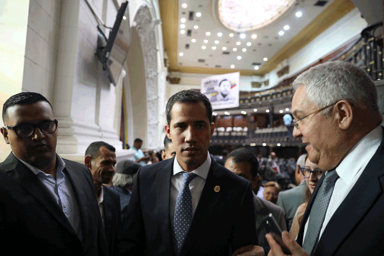 Juan Guaidó: líder opositor tem o apoio da comunidade internacional frente a Maduro (Manaure Quintero/Reuters)