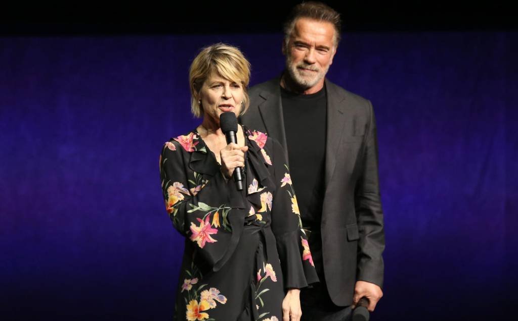 Linda Hamilton e Schwarzenegger se reencontram em novo "Exterminador"