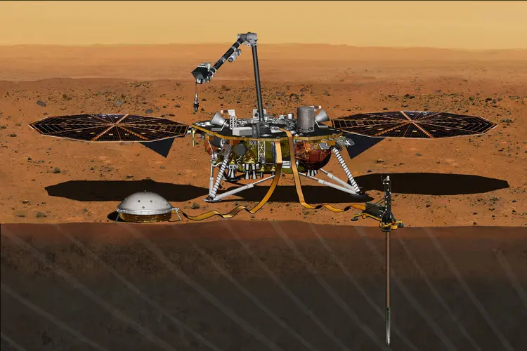 Marte: o fraco sinal sísmico detectado pela sonda InSight foi gravado no dia 6 de abril (NASA/Divulgação)