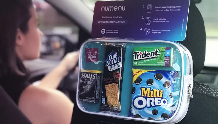 Mondelez e startup Numenu vendem alimentos em corridas compartilhadas (Mondelez/Divulgação)