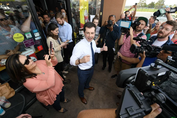 Pete Buttigieg, o prefeito de South Bend que quer disputar a presidência com Donald Trump em 2020 (Ethan Miller / Staff/Getty Images)