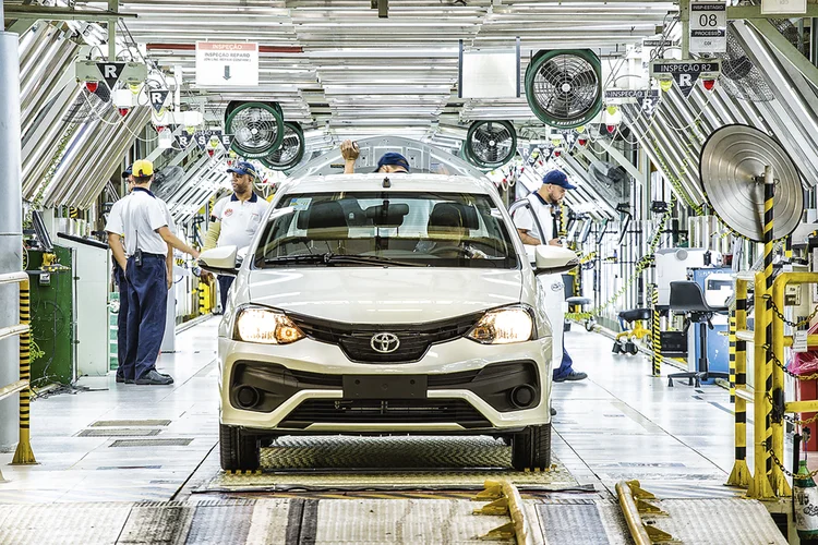 Fábrica da Toyota, em São Paulo: bons resultados no negócio e inovação (Toyota/Divulgação)