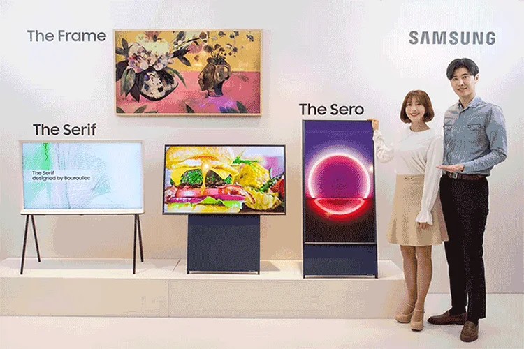 Samsung: empresa apresentou sua primeira TV vertical chamada Sero, de 43 polegadas (Samsung/Divulgação)