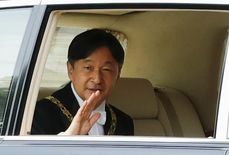 Naruhito: imperador do Japão costuma fazer suas saudações públicas no começo do ano e no dia do aniversário (Kim Kyung-Hoon/Reuters)