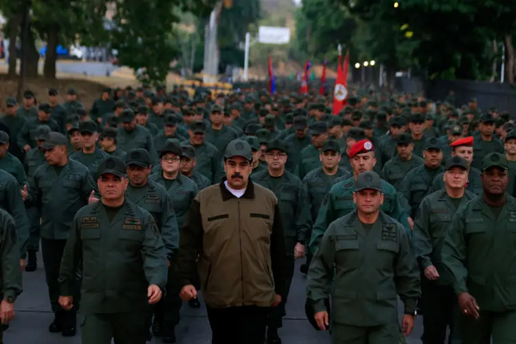 Crise na Venezuela: o líder do regime chavista, Nicolás Maduro (Miraflores Palace/Reuters)