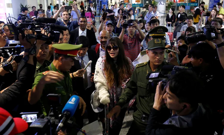 Malásia liberta vietnamita Doan Thi Huong acusada de matar meio-irmão de Kim Jong-un.  (Kham/Reuters)