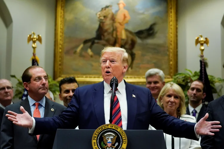 Trump: o presidente americano chamou as negociações com a China de construtivas (Jonathan Ernst/Getty Images)