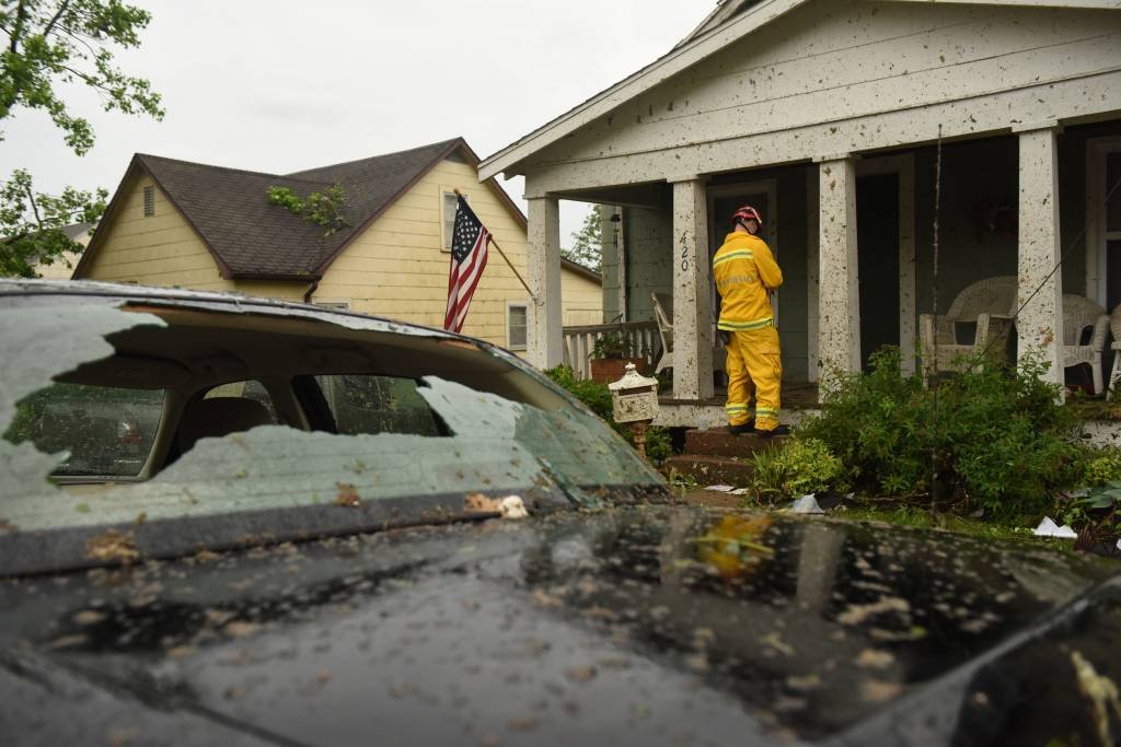 EUA: persistem condições para tornados nos estados do Texas e da Pensilvânia, dizem meteorologistas (Antranik Tavitian/Reuters)