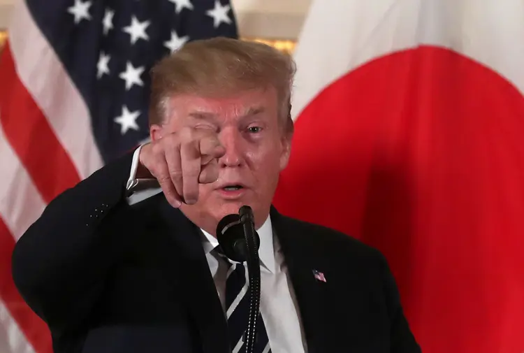 Donald Trump: presidente chegou ao Japão para uma visita com o intuito de mostrar laços fortes entre as nações, mesmo que as relações comerciais sejam problemáticas (Jonathan Ernst/Reuters)