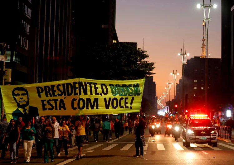 Ato em favor de Bolsonaro na Avenida Paulista. 26 de maio de 2019 . REUTERS/Marcelo Chello (Marcelo Chello/Reuters)