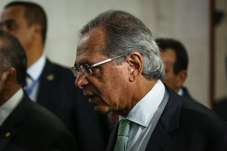 Guedes: ministro da Economia afirmou que irá renunciar ao cargo se a reforma da Previdência virar uma "reforminha" (Andre Coelho/Bloomberg)