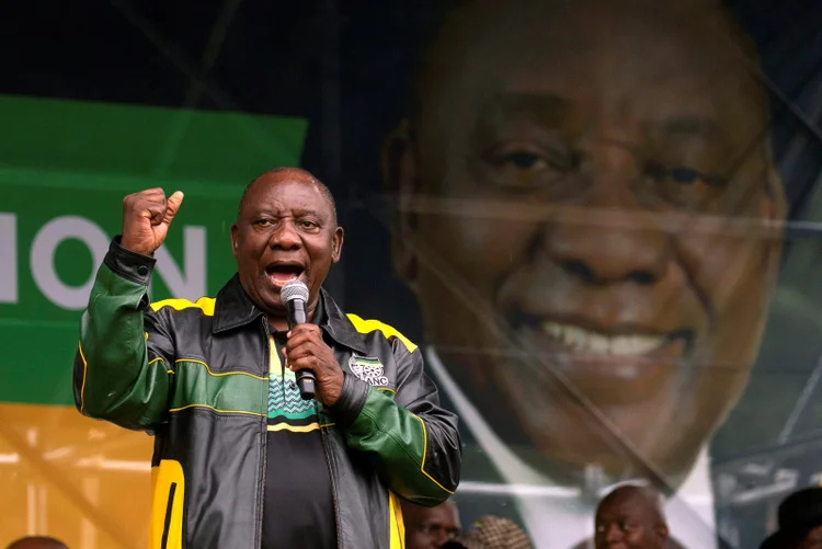 Cyril Ramaphosa: presidente da África do Sul espera aprovação de seu partido, o mesmo de Nelson Mandela, por amplas margens nas eleições regionais desta quarta-feira (Rogan Ward/Reuters)