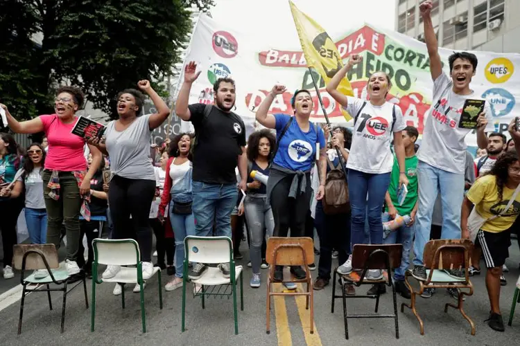 Protesto na Paulista: 150.000 pessoas se reuniram na capital de São Paulo (Nacho Doce/Reuters)