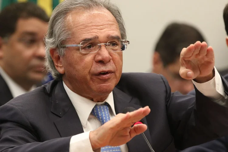 Paulo Guedes: "Com a desaceleração da dívida e com a queda dos juros dessa dívida, mudamos o "mix" de política monetária e fiscal" (Rodrigues Pozzebom/Agência Brasil)