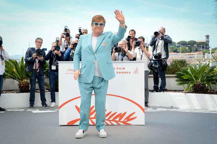 O filme sobre a vida e a carreira de Elton John será exibido pela primeira vez nesta quinta-feira em Cannes (Stephane Cardinale/Getty Images)