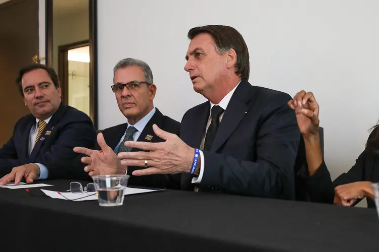 Bolsonaro: o presidente fez a transmissão em seu Facebook de Dallas, nos Estados Unidos (Marcos Corrêa/Divulgação)