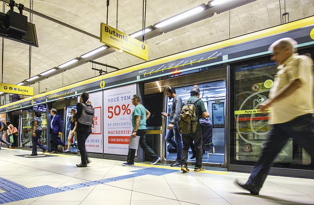 Metrô de São Paulo: a Linha 4-Amarela é um dos ativos da CCR (Aloisio Mauricio/Fotoarena/Exame)