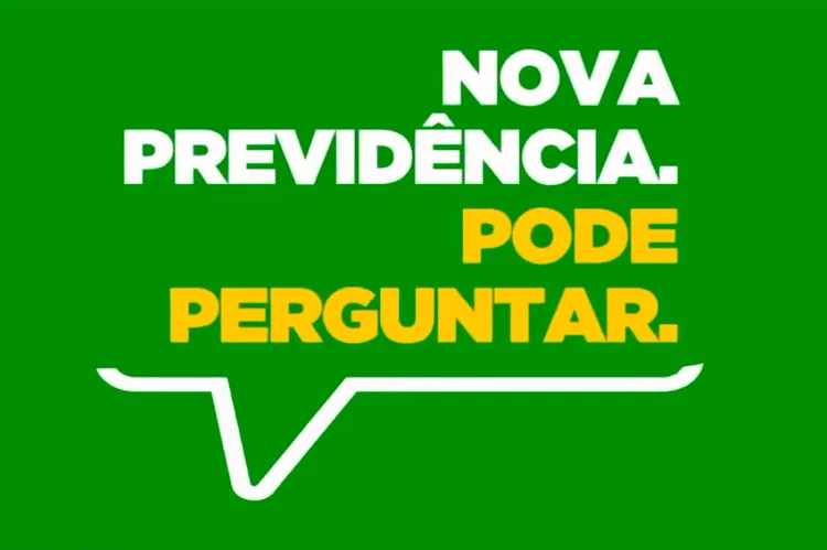 Slogan da Nova Previdência do governo Bolsonaro (Governo Federal/Reprodução)