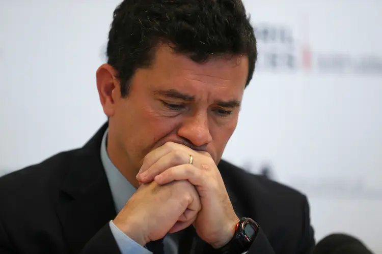 Sergio Moro: ministro da Justiça e Segurança Pública afirmou que não vai se afastar do cargo (Rafael Marchante/Reuters)