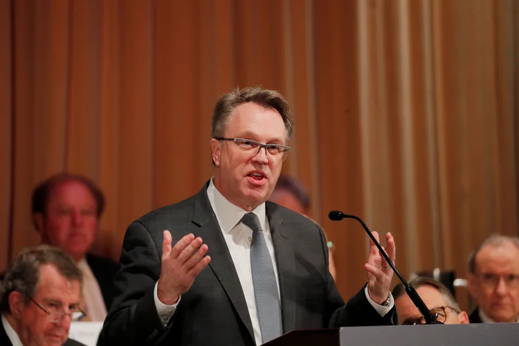 O presidente do Federal Reserve (Fed) de Nova York discursou durante evento do Clube Econômico de Nova York (Lucas Jackson/Reuters)