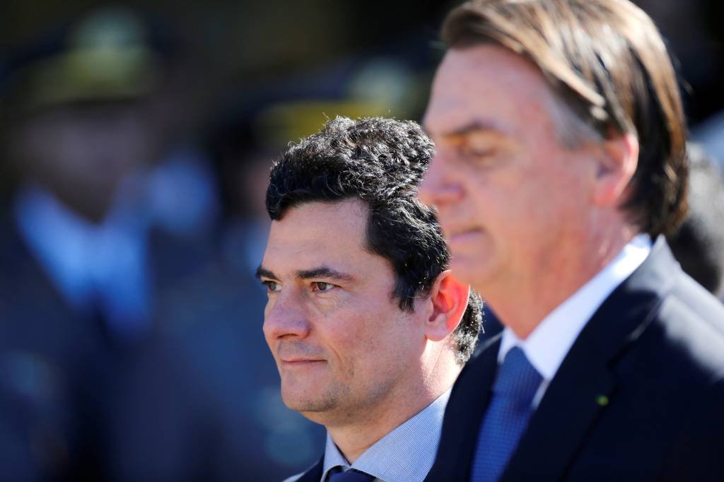Moro e Bolsonaro: No G20, o presidente afirmou que Moro enviou a ele todas as partes do processo (Adriano Machado/Reuters)