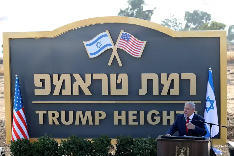 Netanyahu: presidente israelense inaugurou um novo assentamento nas Colinas do Golã batizado "colinaTrump" (Ammar Awad/Reuters)