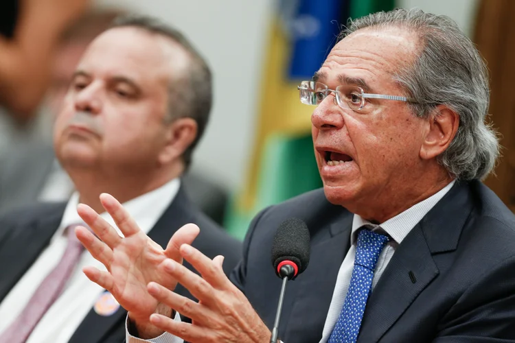 Paulo Guedes: ministro do Economia chegou a conversar em particular com presidente Bolsonaro sobre indicação de Levy para o BNDES (André Coelho/Bloomberg)