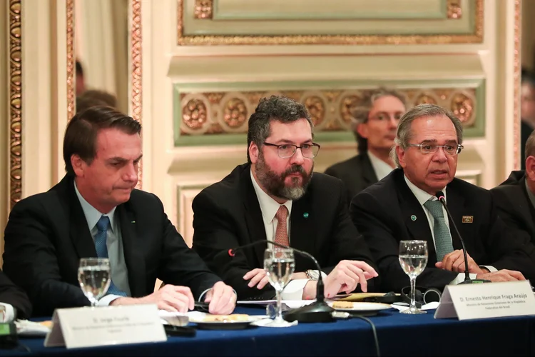 Ernesto Araújo: "Temos uma grande esperança de fechá-lo agora em junho, em reunião ministerial", disse o chanceler (Marcos Corrêa/PR/Divulgação)
