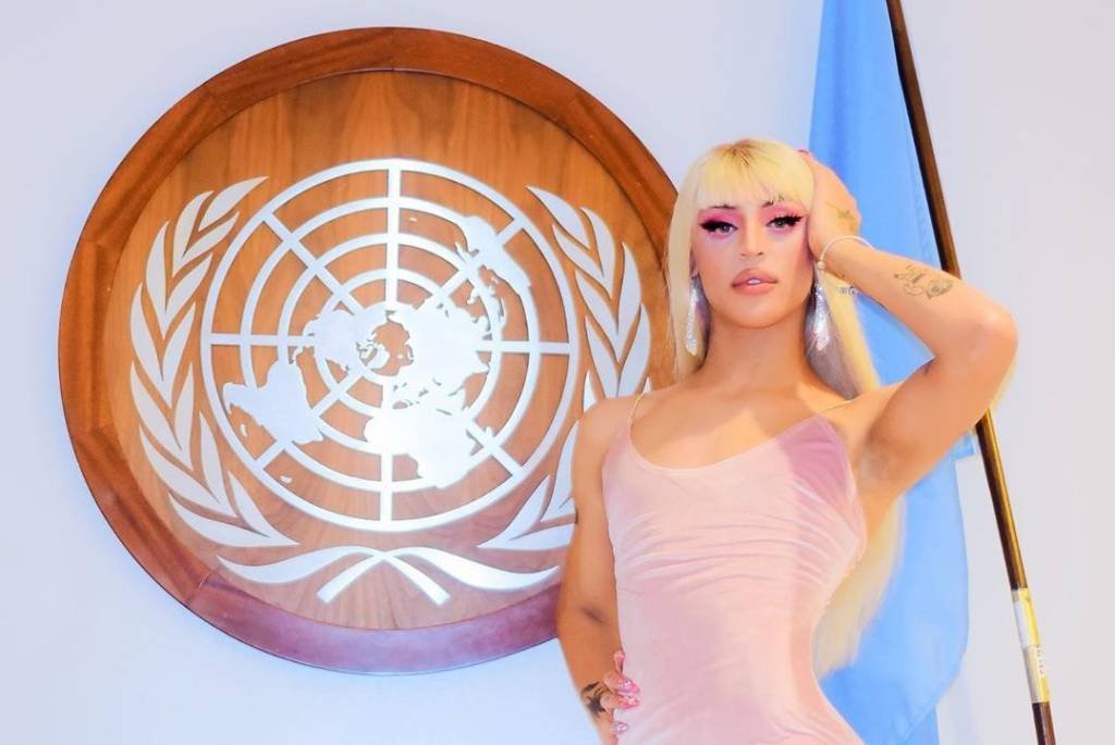 Pabllo Vittar faz apresentação na sede da ONU, em Nova York