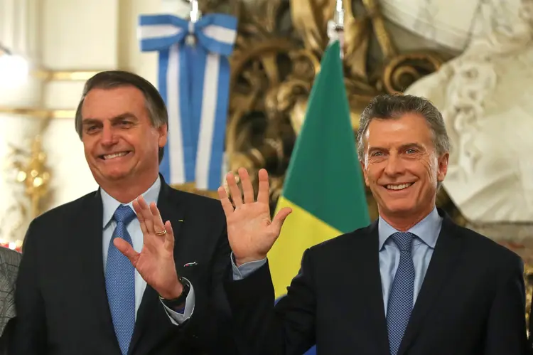 Na Argentina, Bolsonaro anunciou possível criação de moeda única com país vizinho (Agustin Marcarian/Reuters)