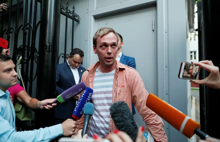 Ivan Golunov: jornalista crítico ao governo russo foi liberado após ser acusado de tráfico de drogas (Shamil Zhumatov/Reuters)