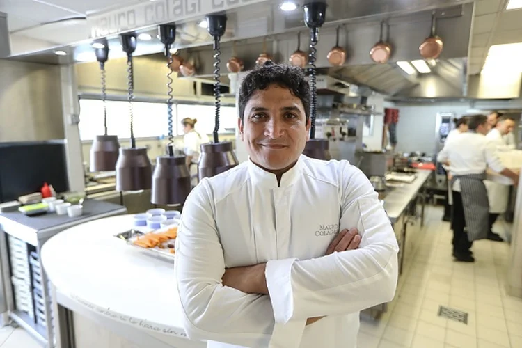 O chefe ítalo-argentino Mauro Colagreco: seu restaurante Mirazur, na França, foi eleito o melhor do mundo e ganhou três estrelas Michelin (Valery Hache/Getty Images/AFP)