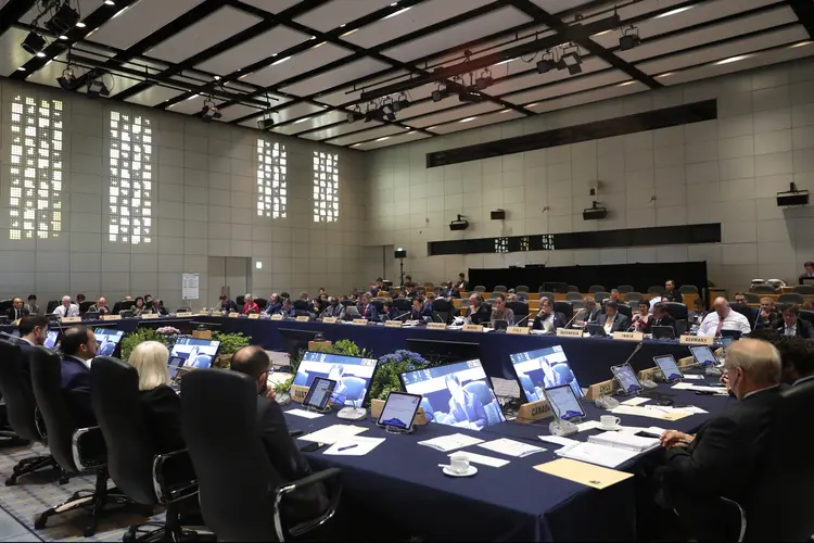 Vista geral da reunião de ministérios sobre comércio e economia digital no Centro Internacional de Conferência Tsukuba, na reunião do G20 em 9 de junho de 2019 (Merve Ozlem Cakir/Anadolu Agency/Getty Images)
