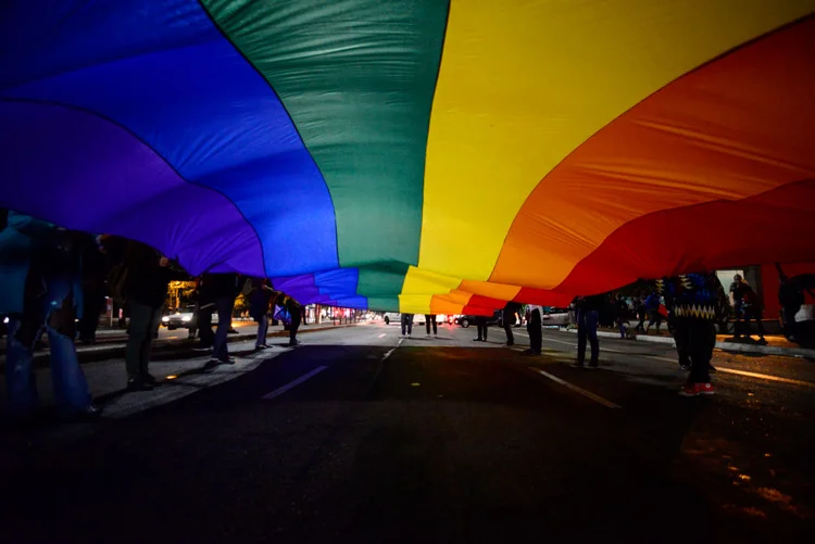 PARADA DE SÃO PAULO: Brasil registrou 141 mortes de pessoas LGBT entre janeiro e 15 de maio de 2019, segundo relatório do Grupo Gay da Bahia (GGB) (NurPhoto/Getty Images)