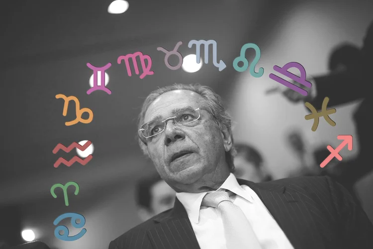 Paulo Guedes e os signos do zodíaco: governo cria conteúdo alternativo sobre a Nova Previdência, próprio para as redes sociais (Montagem/Exame)