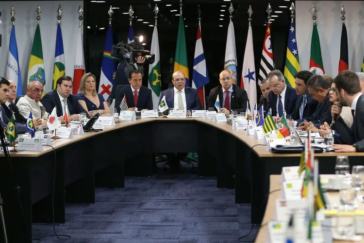 Fórum de governadores: encontro discutiu inclusão de estados e municípios e demandas específicas na proposta de reforma da Previdência (José Cruz/Agência Brasil/Agência Brasil)