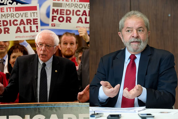 Bernie Sanders: senador americano se solidarizou com o ex-presidente Lula (aslu/Getty e Aaron P. Bernstein/Reuters)