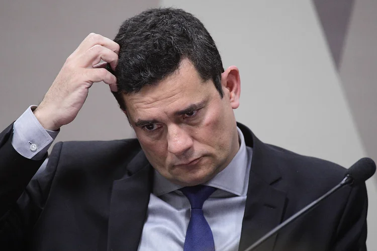 Sergio Moro: ministro teria sido alvo de hackers em sua conta no Telegram (Pedro França/Agência Senado)