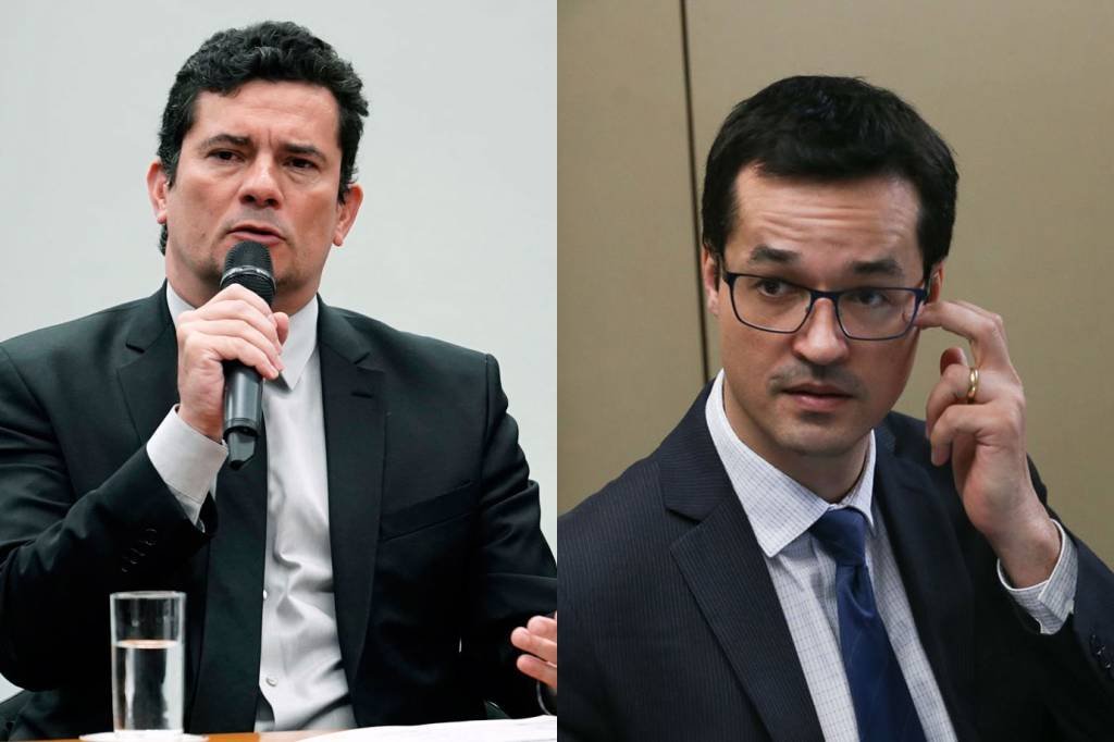 Moro e Deltan: ex-juiz e procurador tiveram conversas reveladas pelo site The Intercept (Agência Brasil/Montagem/Exame)