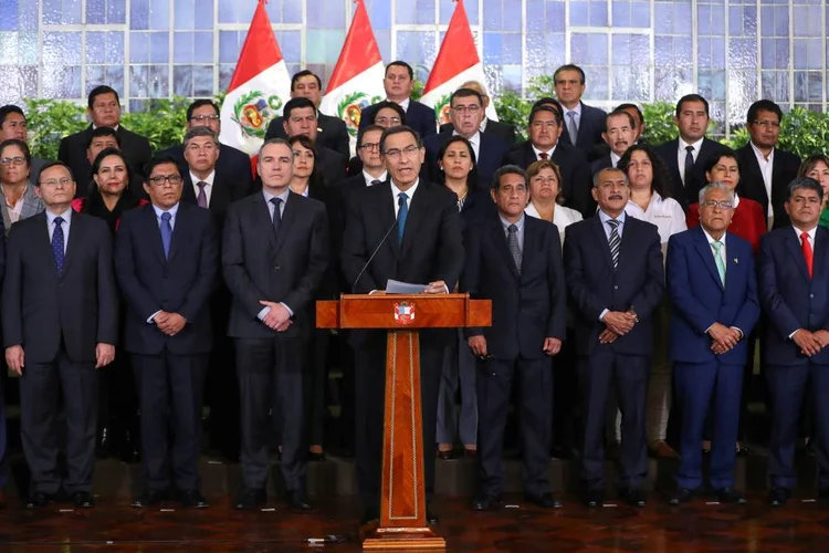 MARTÍN VIZCARRA, PRESIDENTE DO PERU: mandatário era vice de PPK, presidente eleito que renunciou em 2018 após denúncias de corrupção / Presidência do Peru/via Reuters