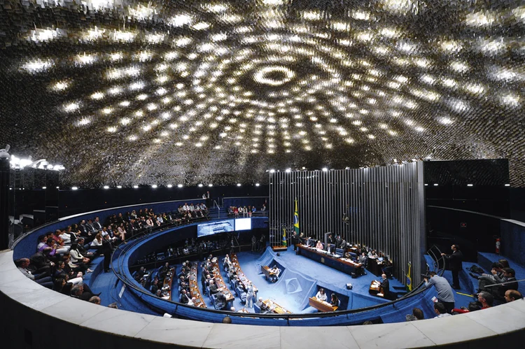 Senado: presidente do Senado, Davi Alcolumbre (DEM-AP), estaria aberto à volta da discussão sobre a capitalização (Edilson Rodrigues/Agência Senado)