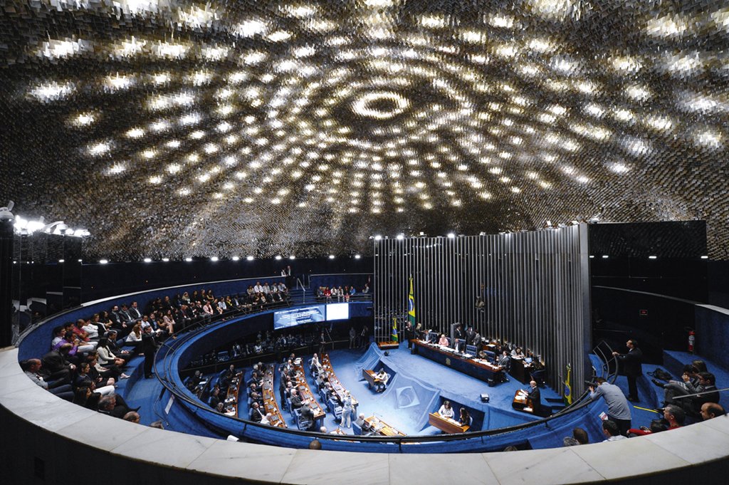 Plenário do Congresso: líderes na Câmara e no Senado veem como baixo risco que a CPI da Covid-19 impacte o mandato de Bolsonaro (Edilson Rodrigues/Agência Senado)